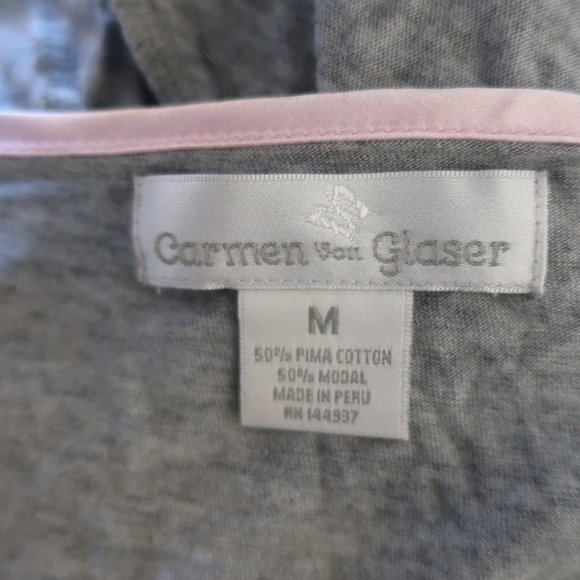 WOMENS CARMEN VON GLASER GREY PINK MAXI ROBE M * - Picture 12 of 14